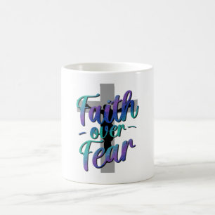 Taza De Café Fe sobre el miedo Conciencia sobre el suicidio a t