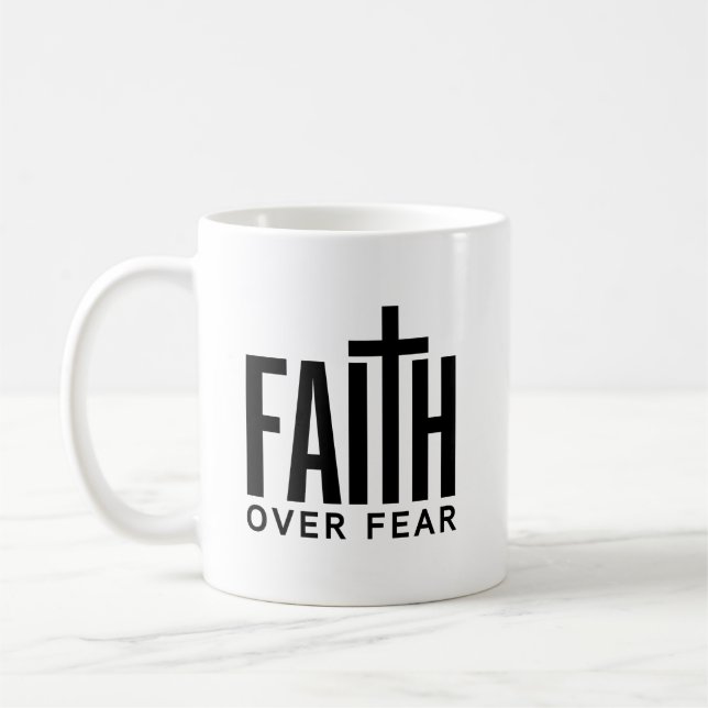 Taza De Café Fe sobre Miedo (Izquierda)
