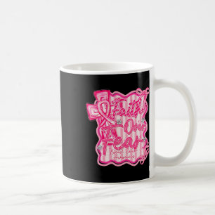Taza De Café Fe sobre miedo Coquette Bow cruza las zonas cristi