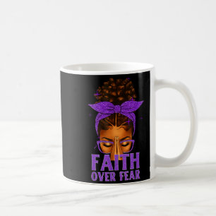 Taza De Café Fe sobre Miedo Mujeres Negras Afro Cristianas Afri