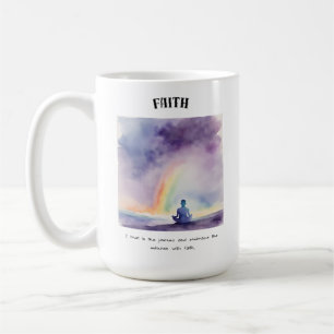 Taza De Café Fe - Tarjeta de confirmación positiva para la paz 