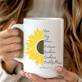 Taza De Café Fe y girasol