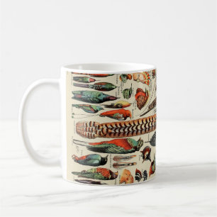 Taza De Café Feather Bird Wildlife Antigüedades Feathers