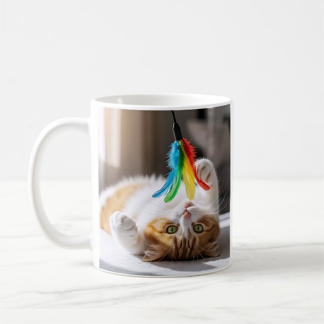 Taza De Café Feather Kitten (Izquierda)