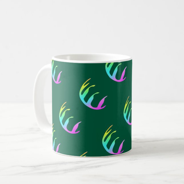 Taza De Café Feathers Dk Green (Anverso izquierdo)