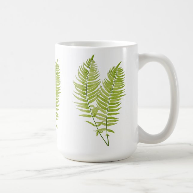 Taza De Café Feathery Fern en un tazón clásico (Derecha)