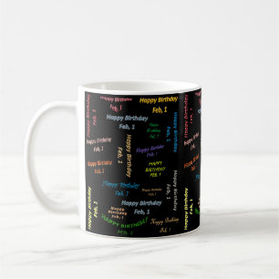 Taza De Café Febrero, 1 cumpleaños Mug