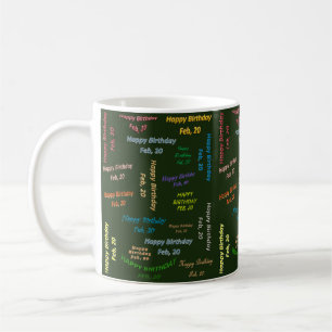 Taza De Café Febrero, 20 cumpleaños Mug