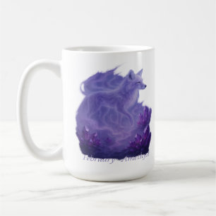 Taza De Café Febrero Amethyst - Mystical Fox & Crystal