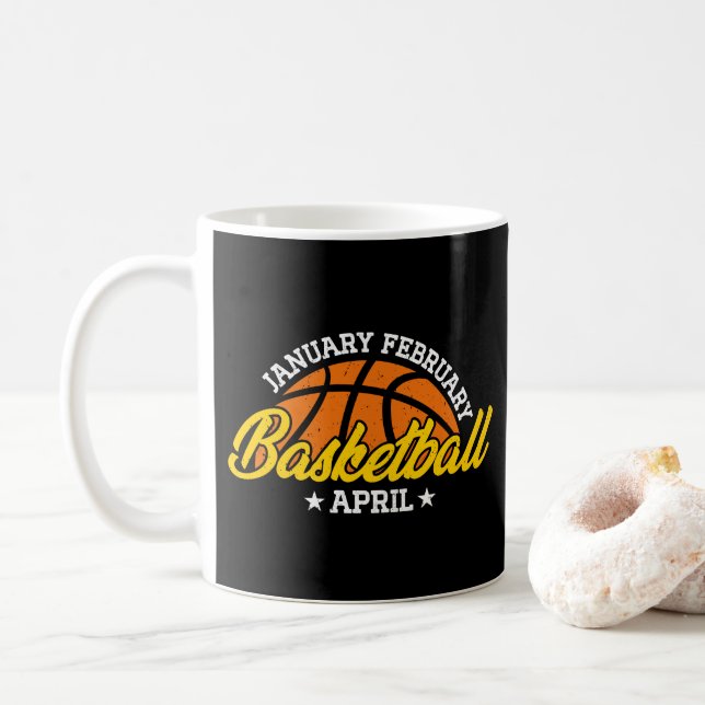 Taza De Café Febrero Febrero Baloncesto Abril Guay Player (Con donut)