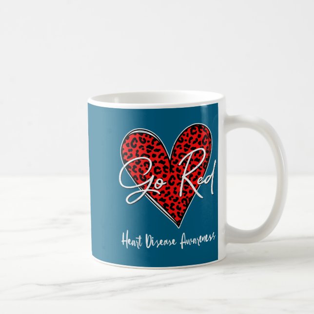 Taza De Café February Is Red Heart Health Heart Disease Awarene (Derecha)