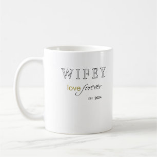 Taza De Café Fecha de registro del amor eterno de Wifey persona
