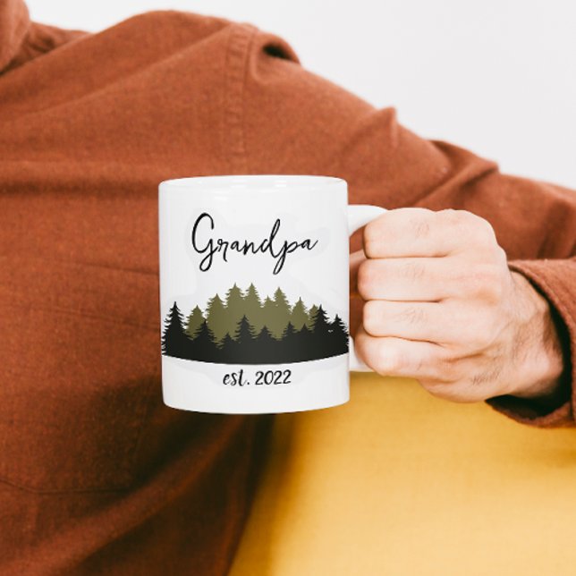 Taza De Café Fecha del abuelo del personalizable - Primera vez  (Subido por el creador)