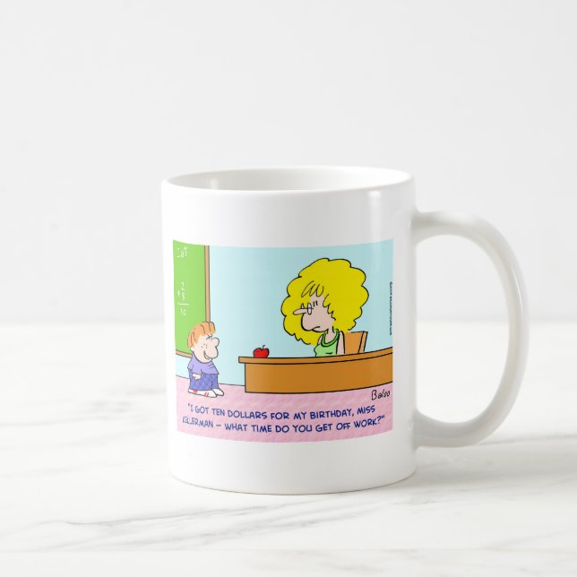 Taza De Café fecha del cumpleaños del profesor (Derecha)