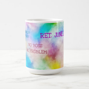 Taza De Café Fecha Jubilada Divertida Hola Pensión Pintura Artí