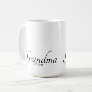 Taza De Café Fecha personalizada establecida Abuela Escritura N
