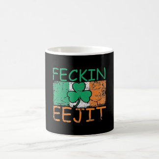 Taza De Café Feckin Eejit Ireland Slang divertido Irlanda