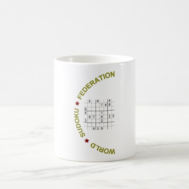 Taza De Café Federación de Sudoku del mundo (Centro)