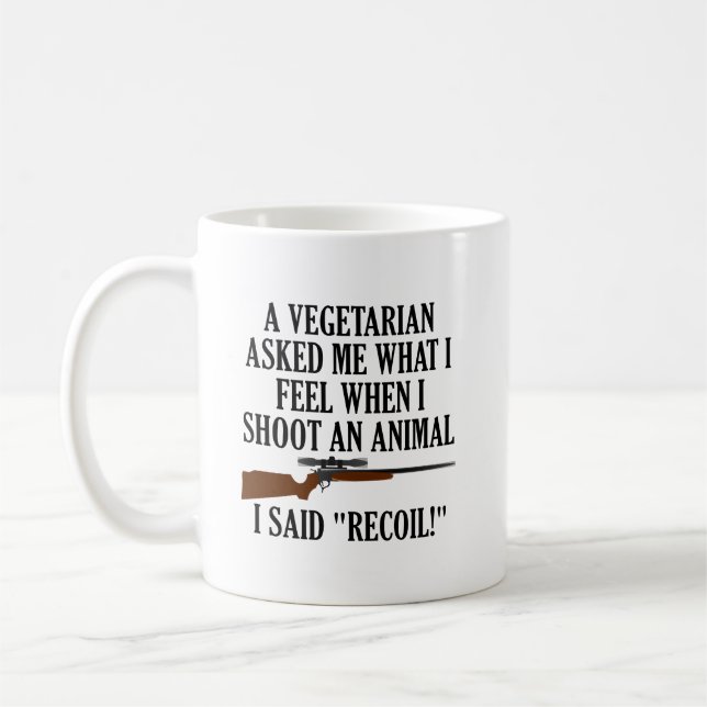 Taza De Café Feel Recoil Funny Hunting Mug (Izquierda)