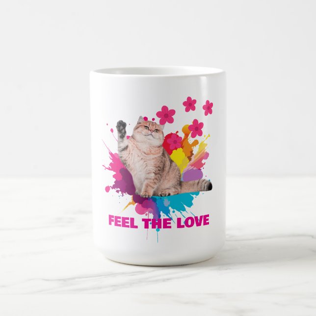 Taza De Café Feel the Love Beautiful Design (Centro)