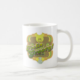 Taza De Café Feelin Groovy Setentis Style Divertido eslogan