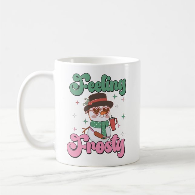 Taza De Café Feeling Frosty Retro Snowman  (Izquierda)