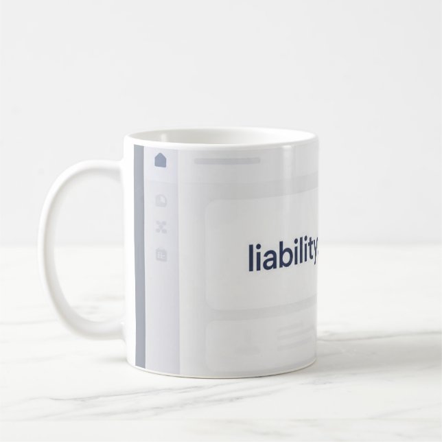 Taza De Café Feelings Liability Dashboard Funny AI Tech Mug (Izquierda)
