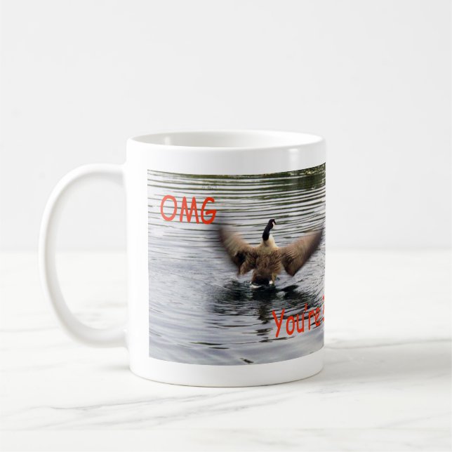 Taza De Café Felices 25 años Flapping de ganso (Izquierda)