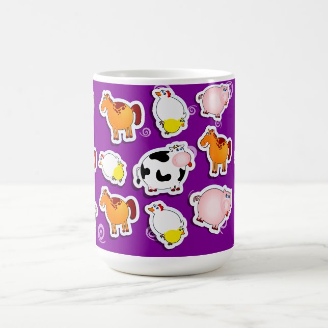 Taza De Café Felices antecedentes de granja, atraco (Centro)
