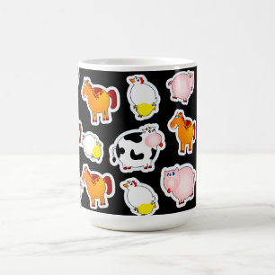 Taza De Café Felices antecedentes de granja, atraco