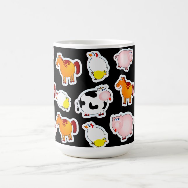 Taza De Café Felices antecedentes de granja, atraco (Centro)