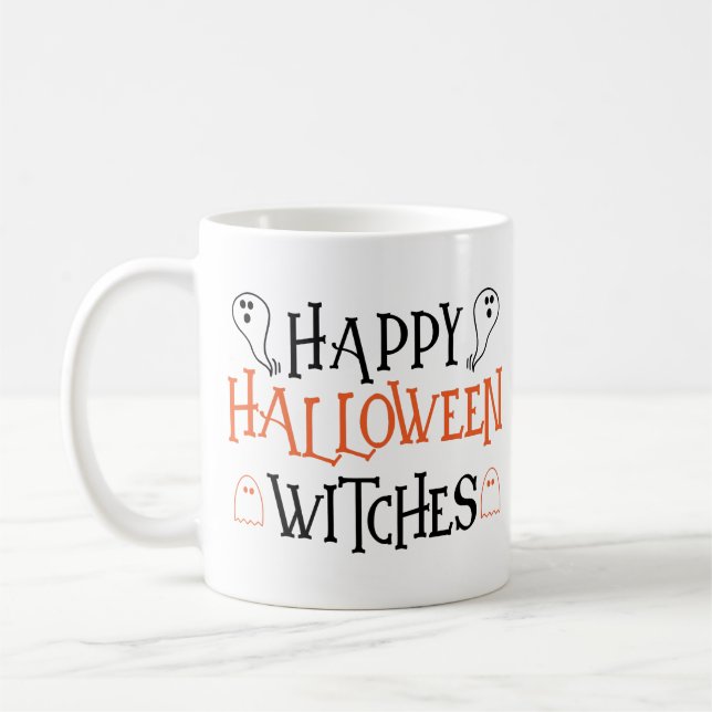 Taza De Café Felices brujas de Halloween (Izquierda)