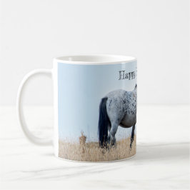 Taza De Café Felices Día del Padre, salvaje Stallion de Caballo