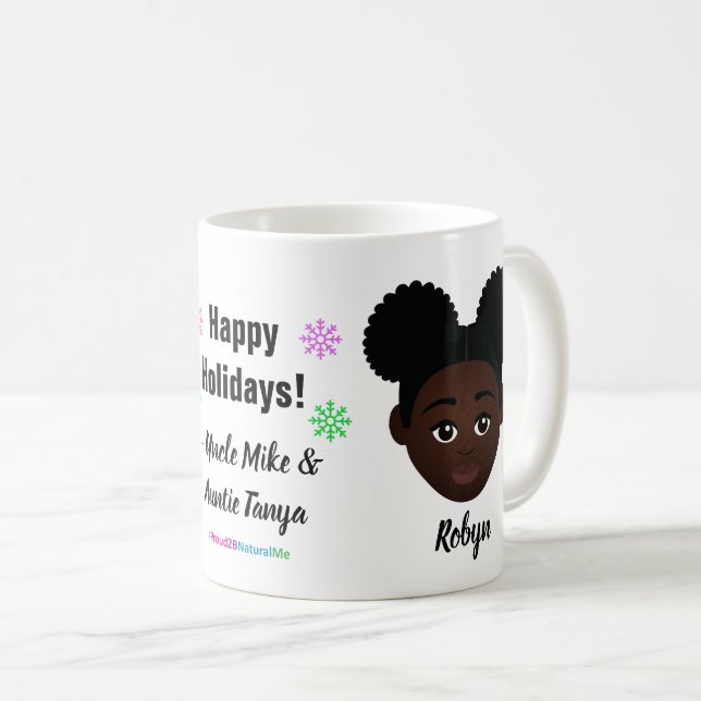 Taza De Café Felices fiestas Coffee Natural Mug (Anverso derecho)