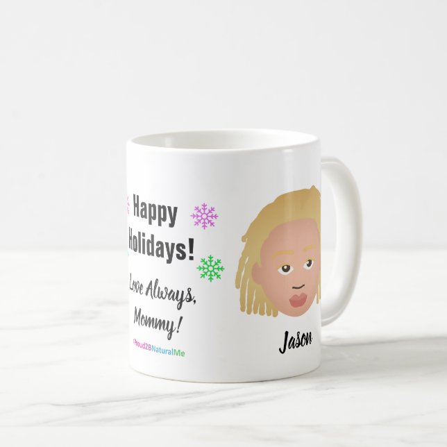 Taza De Café Felices fiestas Coffee Natural Mug (Anverso derecho)