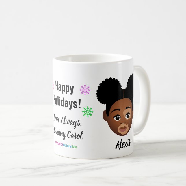 Taza De Café Felices fiestas Coffee Natural Mug (Anverso derecho)