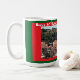Taza De Café Felices fiestas en Lisboa Portugal