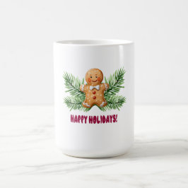 Taza De Café Felices Fiestas Gingerbread Man & Pine Brands