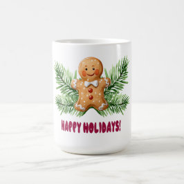 Taza De Café Felices Fiestas Gingerbread Man & Pine Brands