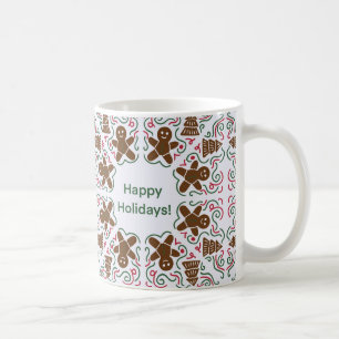 Taza De Café Felices fiestas Gingerbread Mug