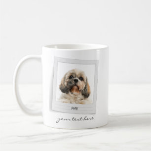 Taza De Café Felices fiestas Mascota fotograma perro personaliz