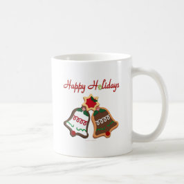 Taza De Café Felices fiestas Navidades Cookie Bells