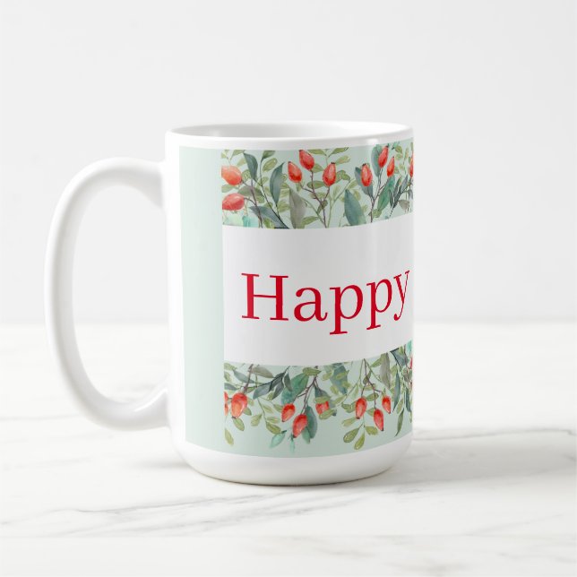 Taza De Café Felices fiestas! Roja (Izquierda)
