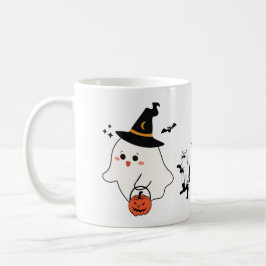 Taza De Café Felices Ghost Gats de Halloween