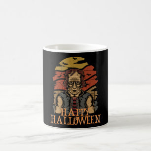 Taza De Café Felices Halloween Gracioso Caracter Asombroso