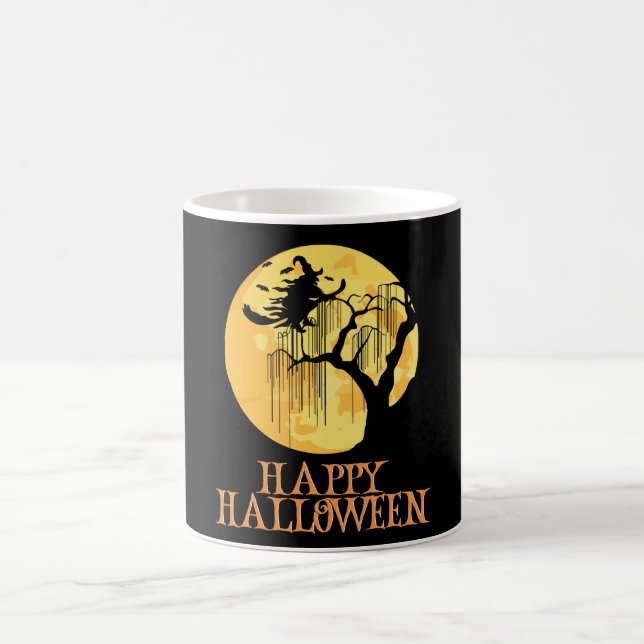 Taza De Café Felices Halloween Gracioso Caracter Asombroso (Centro)