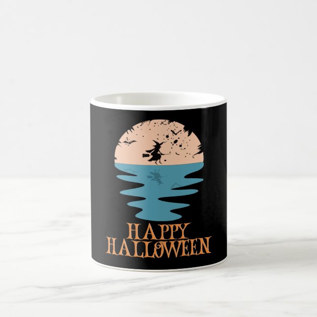 Taza De Café Felices Halloween Gracioso Caracter Asombroso (Centro)