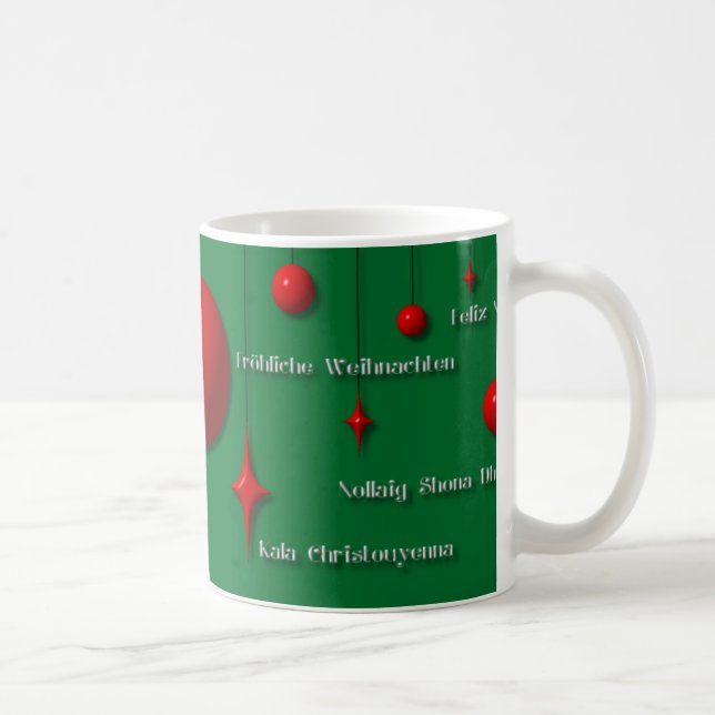 Taza De Café Felices Navidad en todo el mundo 1 (Derecha)