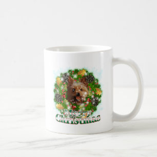 Taza De Café Felices Navidad Yorkie