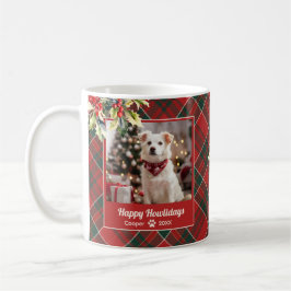 Taza De Café Felices Navidades de felinos Perro Verde Rojo